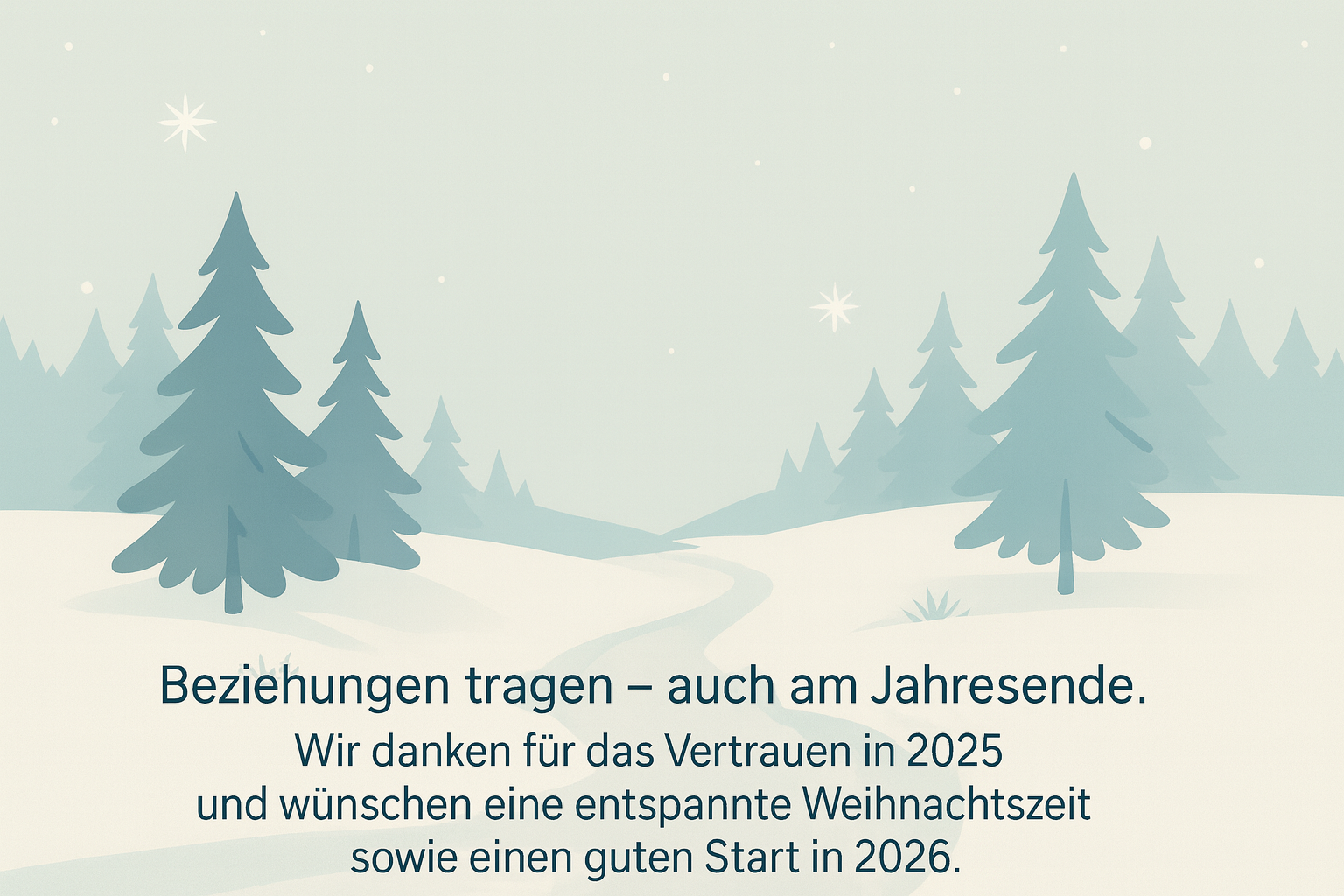 Grüße zu Weihnachten und zum Jahreswechsel